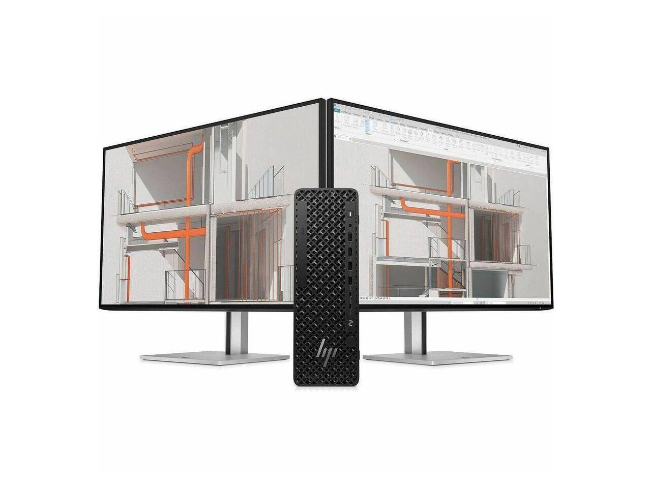 Alt View 2. HP - HP Z2 G1i Workstation - Intel Core Ultra 7 265 - 32 GB - 1 TB SSD - Small Form Factor - Black - Black.