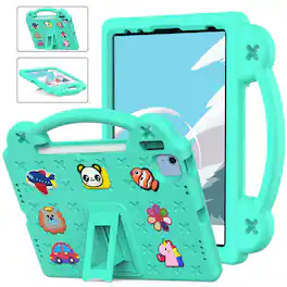 UUCOVER - Kids Case for iPad (A16) 11-inch 2025 /iPad 10th Gen 10.9" 2022,Shockproof EVA Case Handle Adjustable Stand Cover - Mint