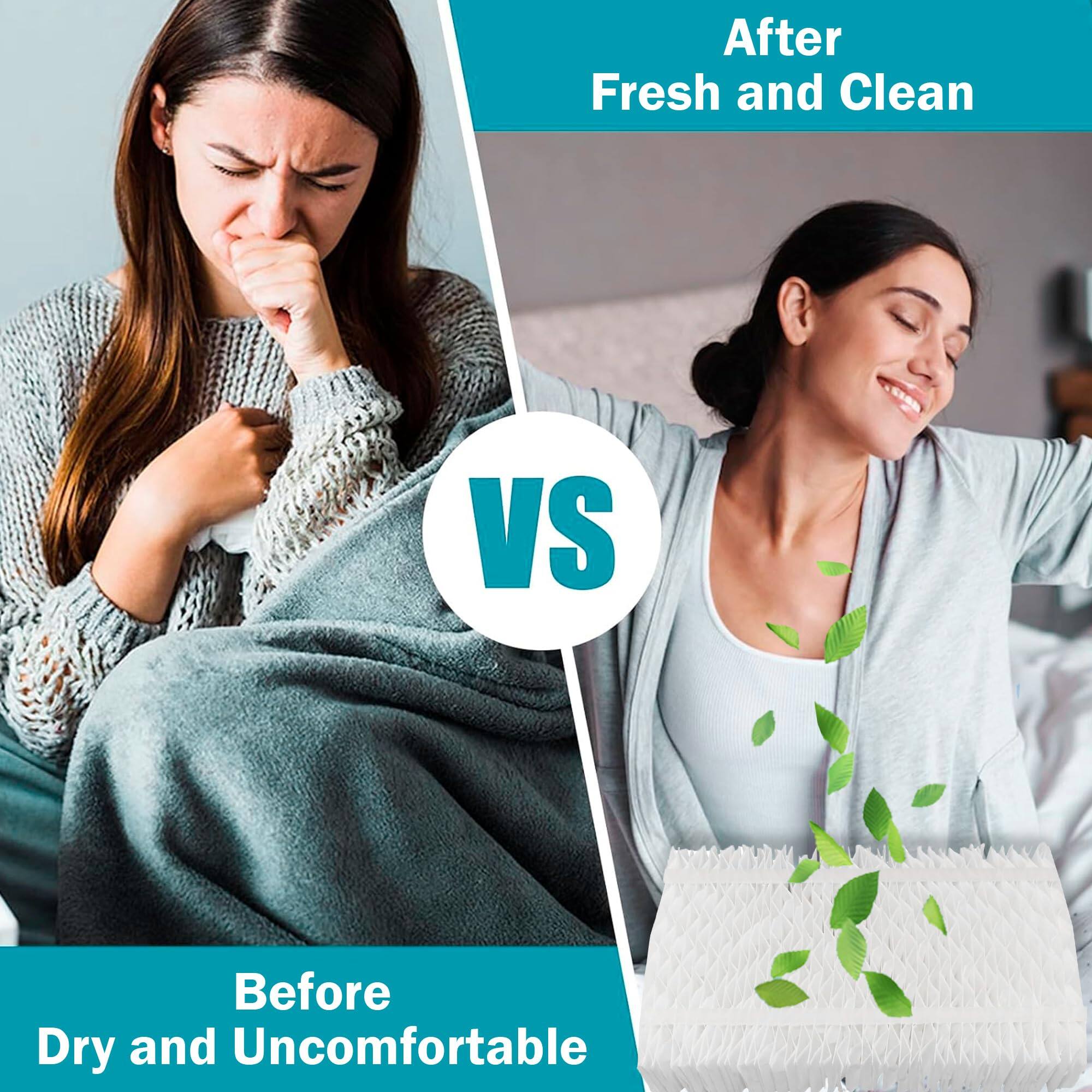 After Fresh and Clean  
VS  
Before Dry and Uncomfortable