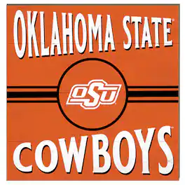 Jardine - Oklahoma State Cowboys 10'' x 10'' Retro Team Sign - Orange