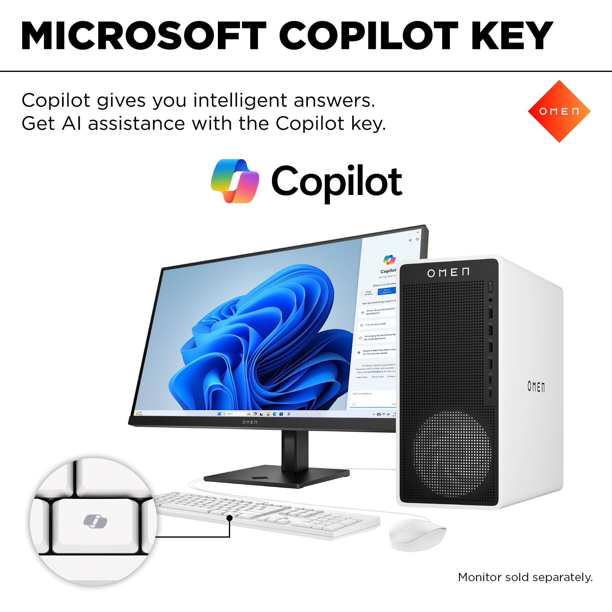MICROSOFT COPILOT KEY

Copilot gives you intelligent answers. Get AI assistance with the Copilot key.

Copilot

Monitor sold separately.