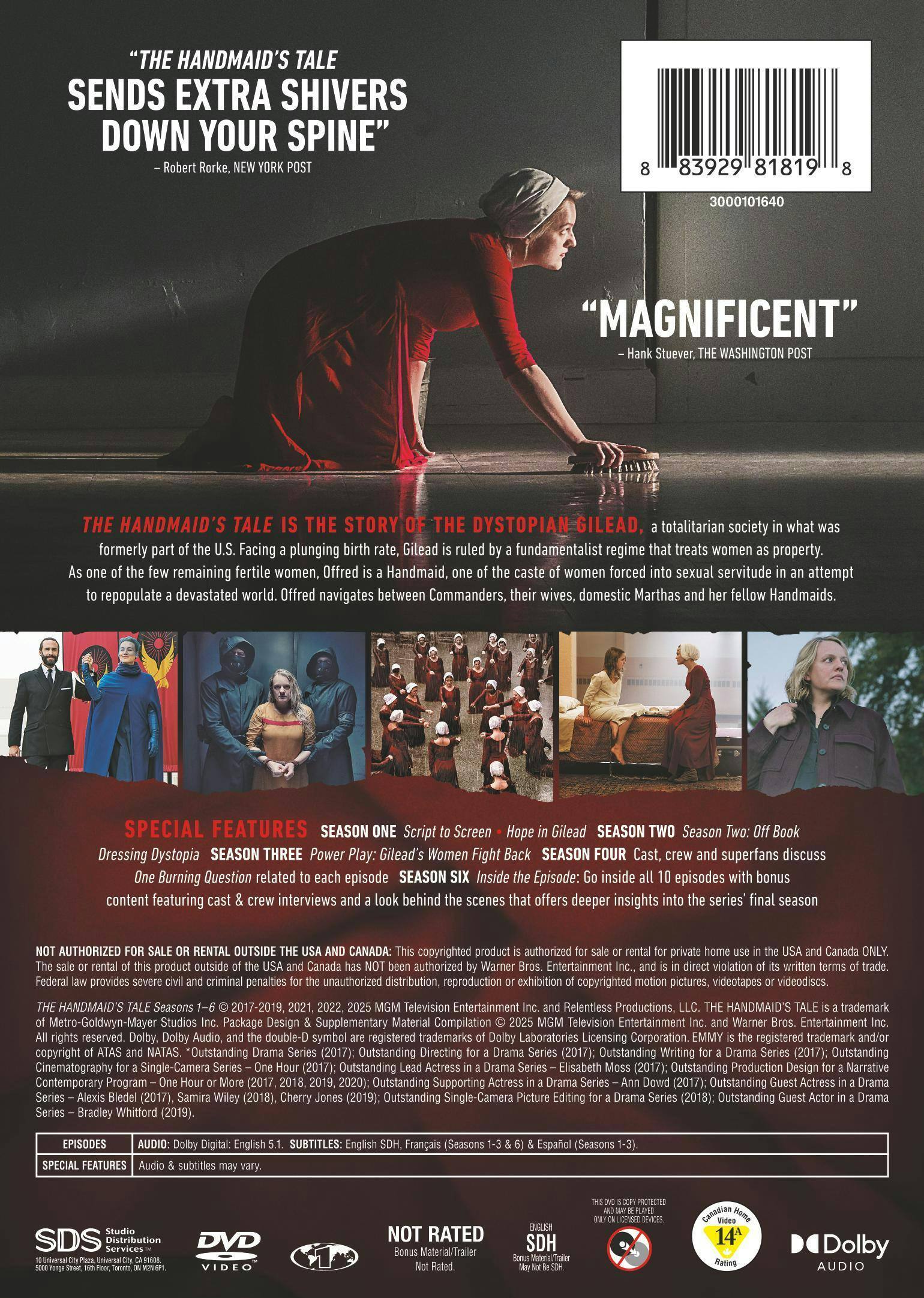 Back. The Handmaid's Tale: The Complete Series   - DVD.