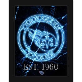 Fan Creations - Tennessee Titans 12'' x 16'' Framed Circle Logo Print - Black