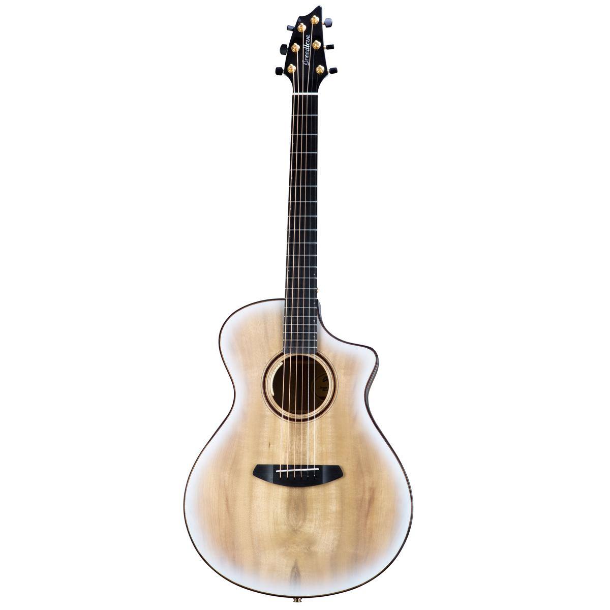 Front. Breedlove - Breedlove Oregon Concert CE Myrtlewood LTD        Acoustic-Guitar, White Sand Gloss.