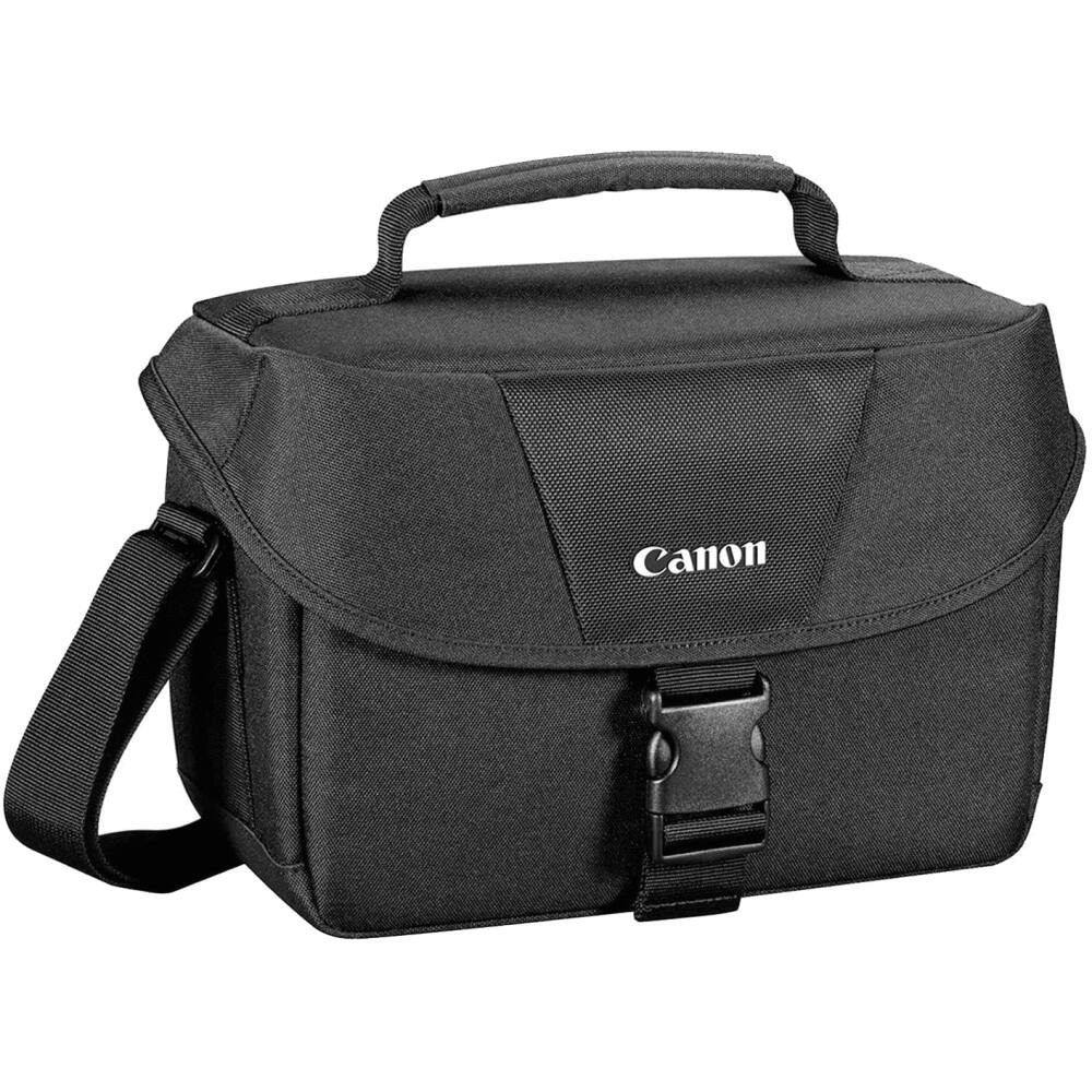 Alt View 5. Canon - EOS R100 Mirrorless Camera with 18-45mm and 55-210mm Lenses Bundled with 64GB Memory Card & Camera Bag (3 Items).