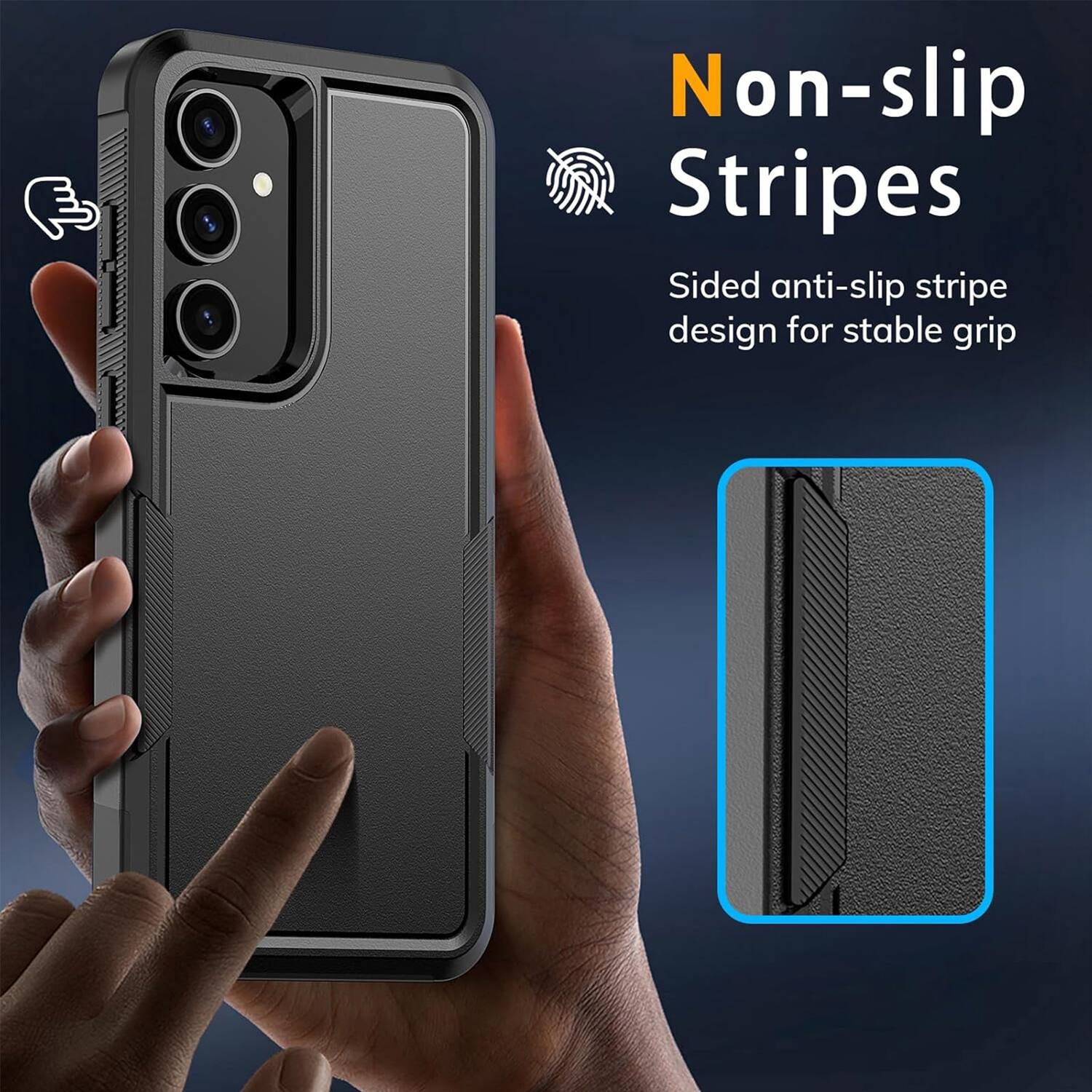 Non-slip Stripes

Sided anti-slip stripe design for stable grip