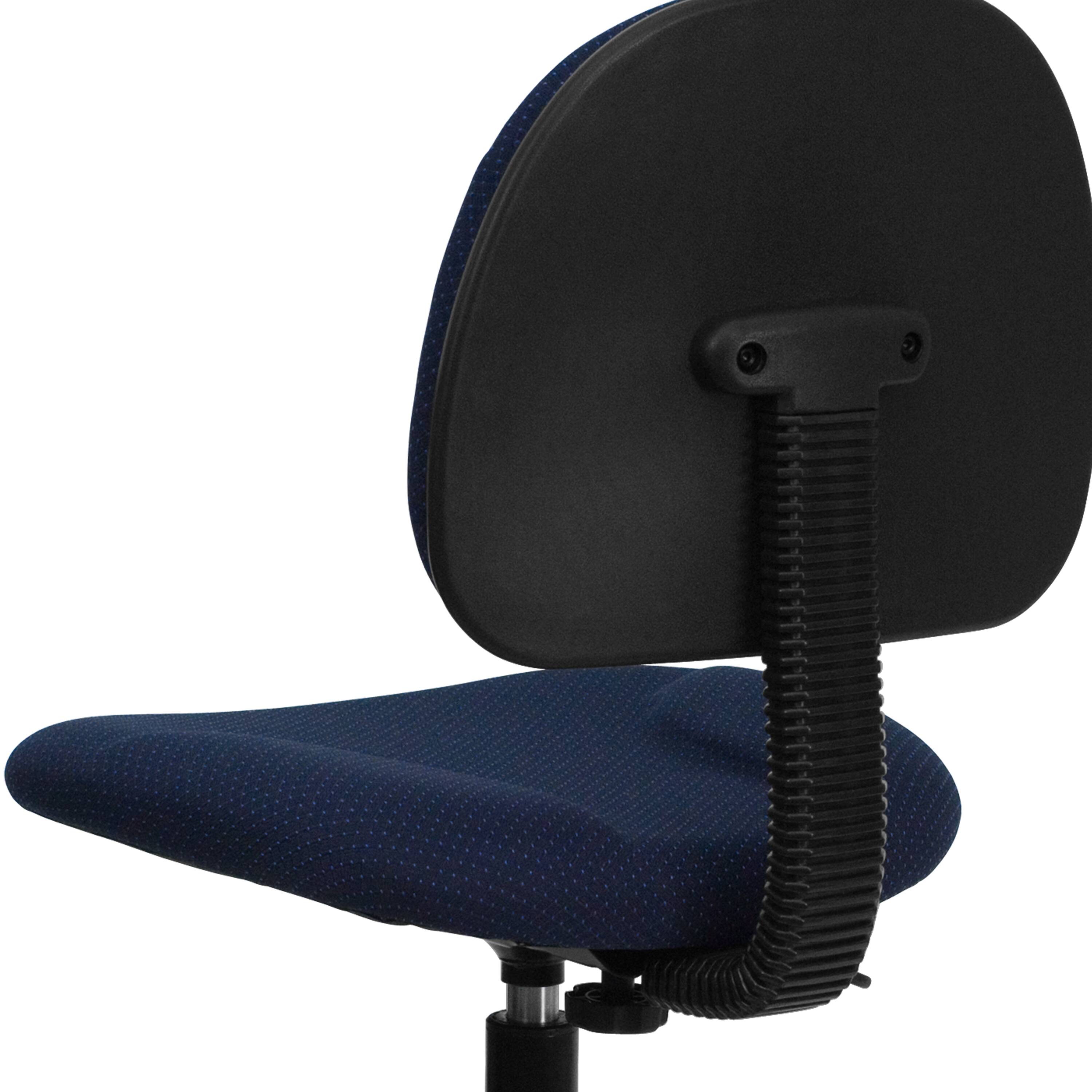 Alt View 9. Emma + Oliver - Adjustable Height Drafting Chair with Adjustable Foot Ring - Navy Blue Patterned.