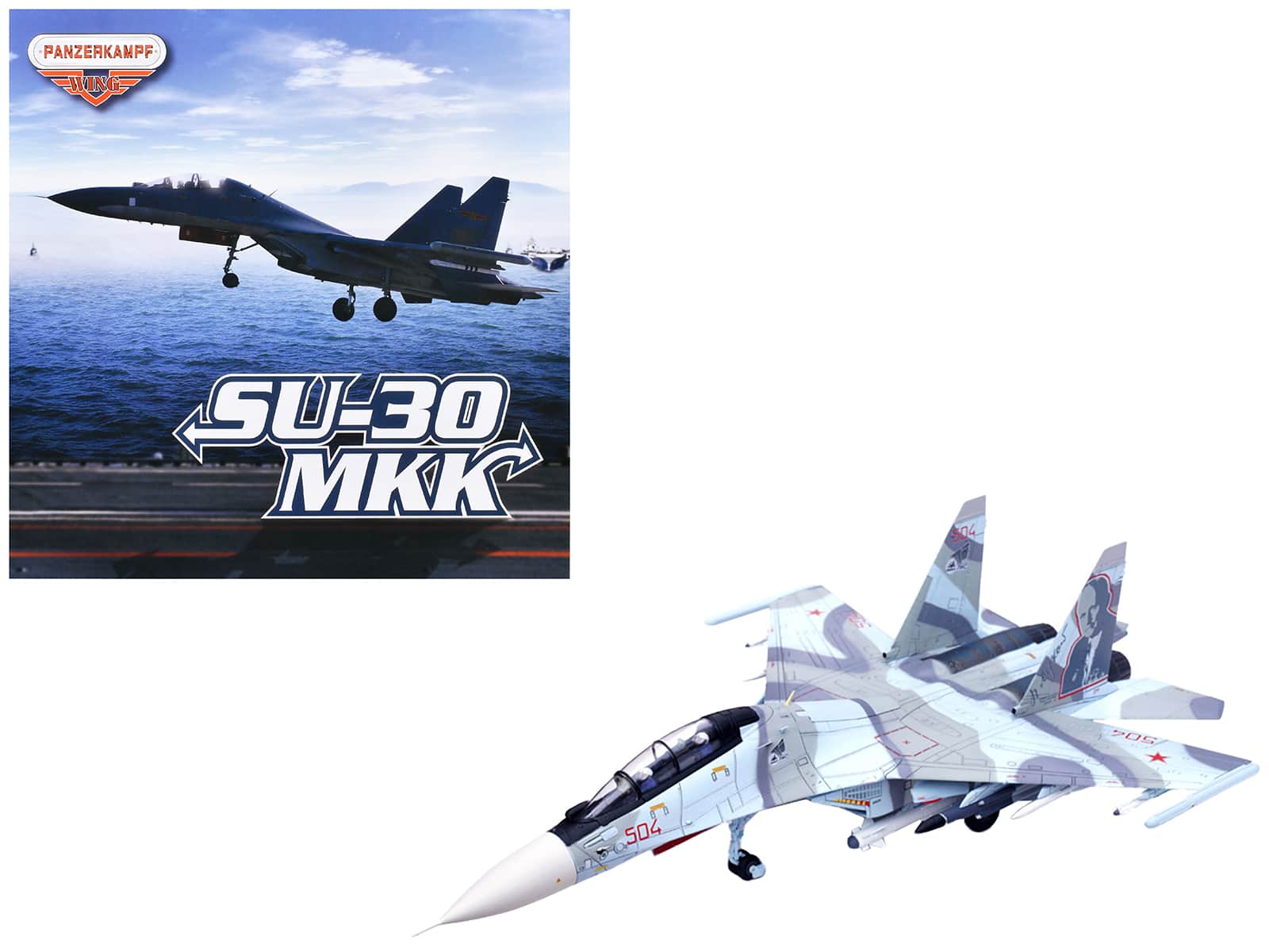 "Sukhoi Su-30MKK Flanker-G Fighter Aircraft #504 ""Russian Air Force"" ""Wing"" Series 1/72 Diecast Model by Panzerkampf" price history on PriceWatchPro