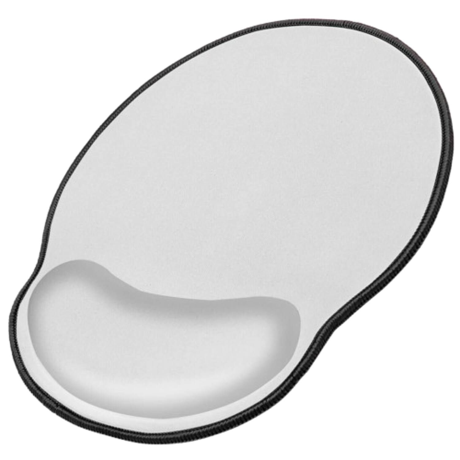 Angle. Stock Preferred - Mouse Pad With Wrist Rest Support & Stitched Edges - White.