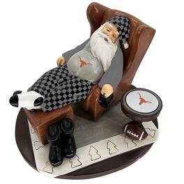 The Memory Company - Texas Longhorns Resting Santa Figurine - Gray