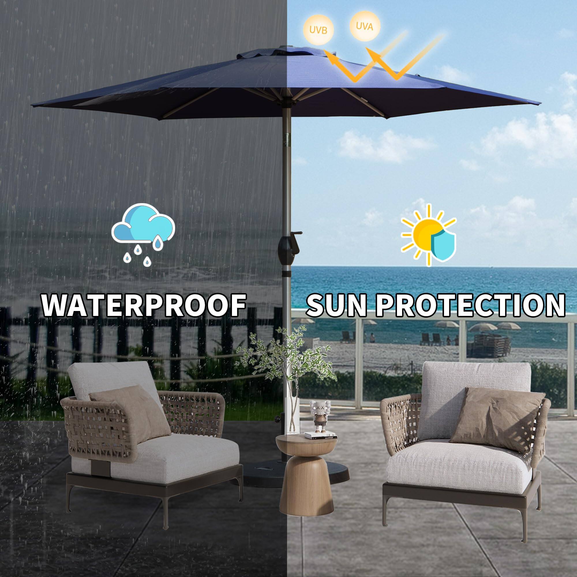 WATERPROOF  
SUN PROTECTION  

UVB UVA