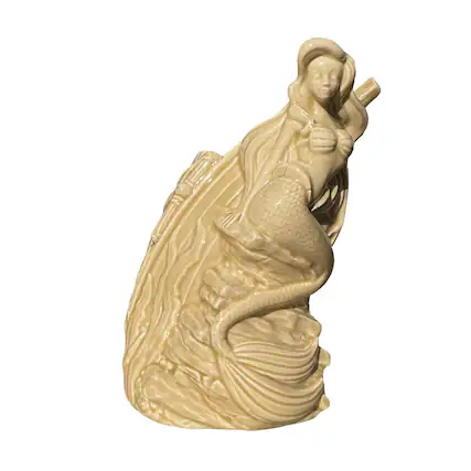 Front. Disney - Disney The Little Mermaid Mondo Tee-Kis Ariel Sand Ceramic Tiki Mug - Beige.