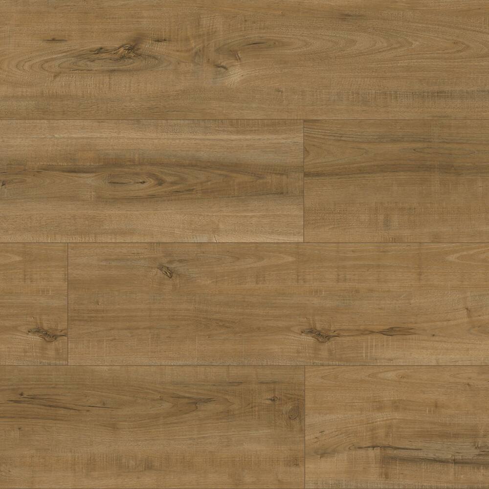 Back. Dotfloor - 62.6"x9" SPC Composite Flooring; 5 Planks/Box (19.56 sq. ft/Box); 8mm Thick with ; 30 mil Wear Layer; - Golden Valley.