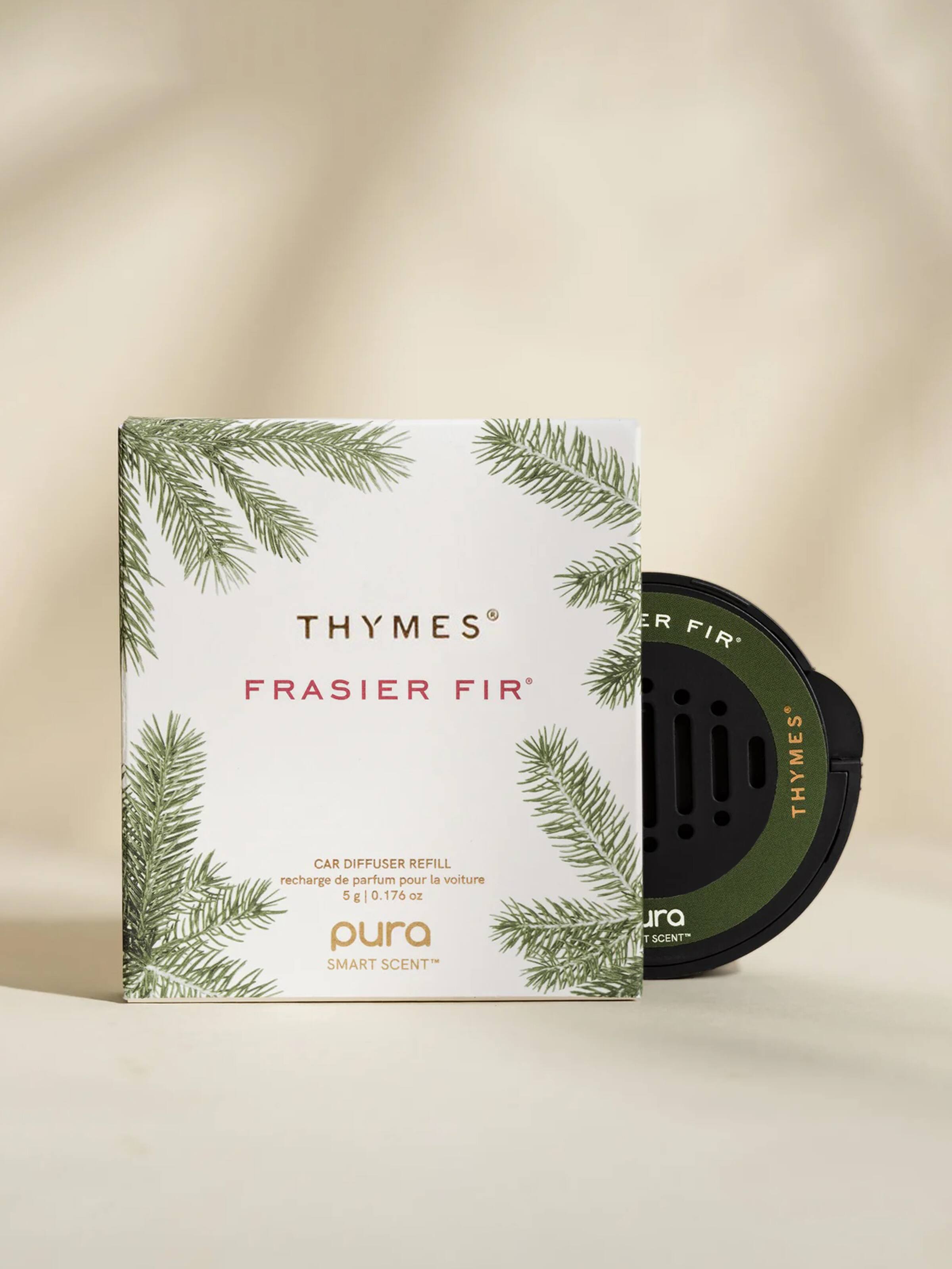 THYMES FRASIER FIR CAR DIFFUSER REFILL  
recharge de parfum pour la voiture  
5 g | 0.176 oz  
pura SMART SCENT™