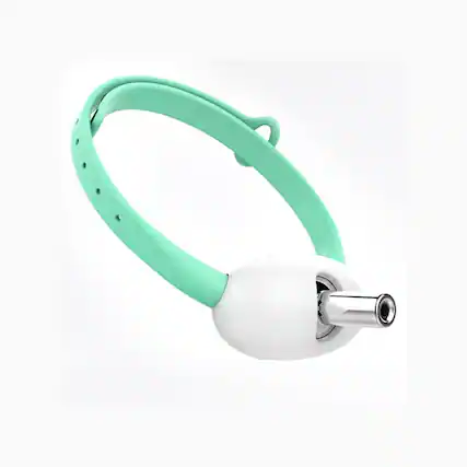Front. Smart Pet Toys - Cat Collar With Teasing Laser - Blue-Green.
