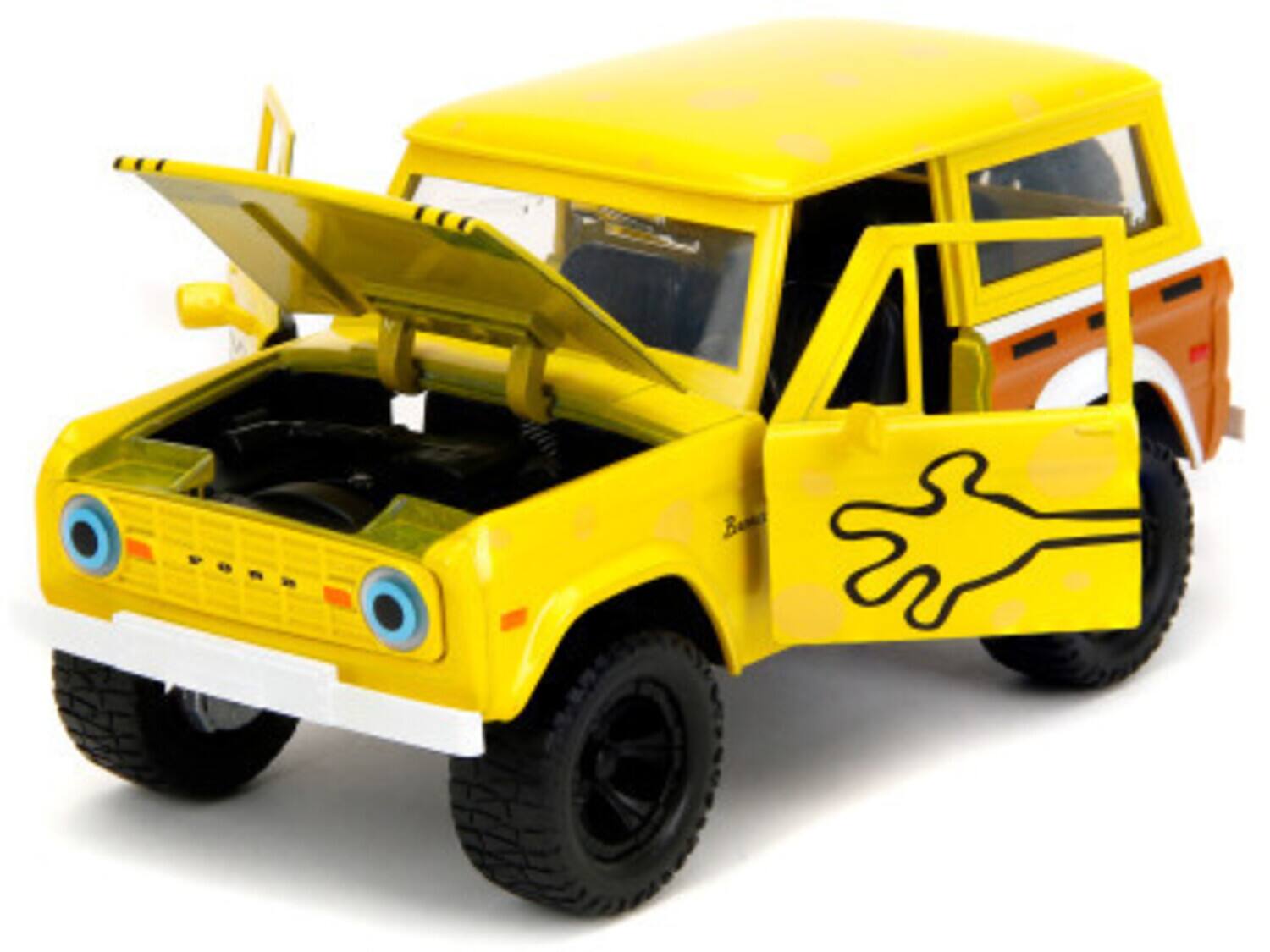 Alt View 4. Jada Toys - Jada Toys - 1:24 Spongebob Squarepants - Hollywood Rides - 1972 Ford Bronco with SpongeBob Figure   - COLLECTIBLES - Multicolor.