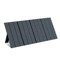Front. BLUETTI - 350W Monocrystalline Silicon Foldable Portable Solar Panel - Black.