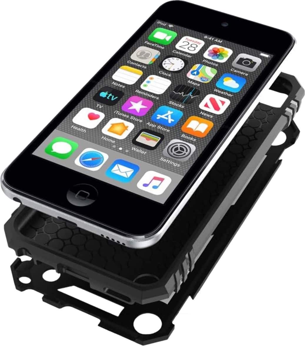 Alt View 12. SaharaCase - DualShock Series Case for Apple iPod Touch 7th Generation - Black.