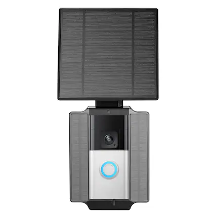 Front. Wasserstein - Universal solar charger (no built-in battery) (Ring dB1 2nd gen/3/3pus/4/Plus/Pro/New Ring battery/Wyze doorbell pro) - Black.