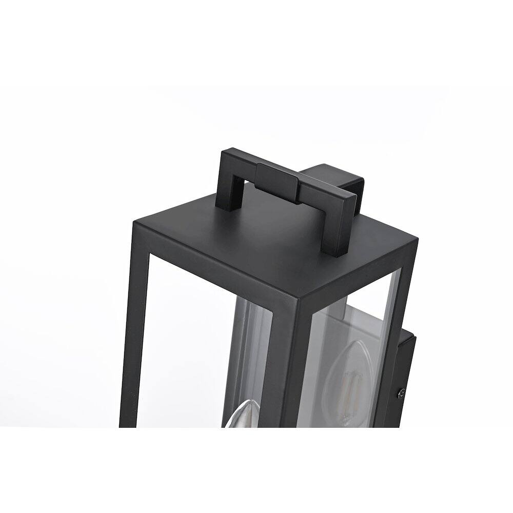Back. Elegant Lighting - Jairo 5 Inch Outdoor Wall Sconce In Black - Black.