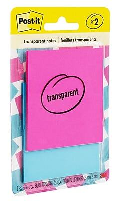 Post-it  
transparent notes  
feuilles transparents  
transparent  
×2  
36 notes  
3M
