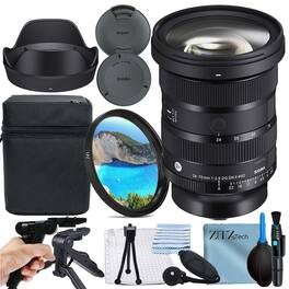 Bundle - Sigma - 24-70mm F2.8 DG DN II Art Lens for Sony E-Mount + UV Filter + ZeeTech - Black