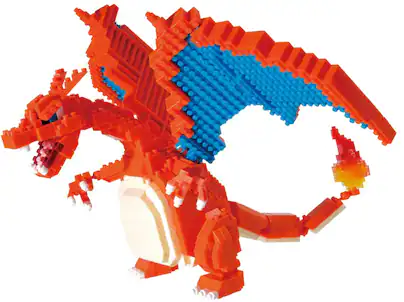 Bandai - Nanoblock - Pokemon Series - Charizard Deluxe Edition Building Kit - COLLECTIBLES - Multicolor
