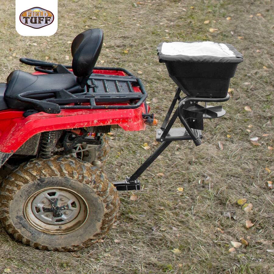 Tuff Field Field Tuff 12V ATV Hitch Mount Receiver 80 lb. Grass, Seed, Fertilizer ...