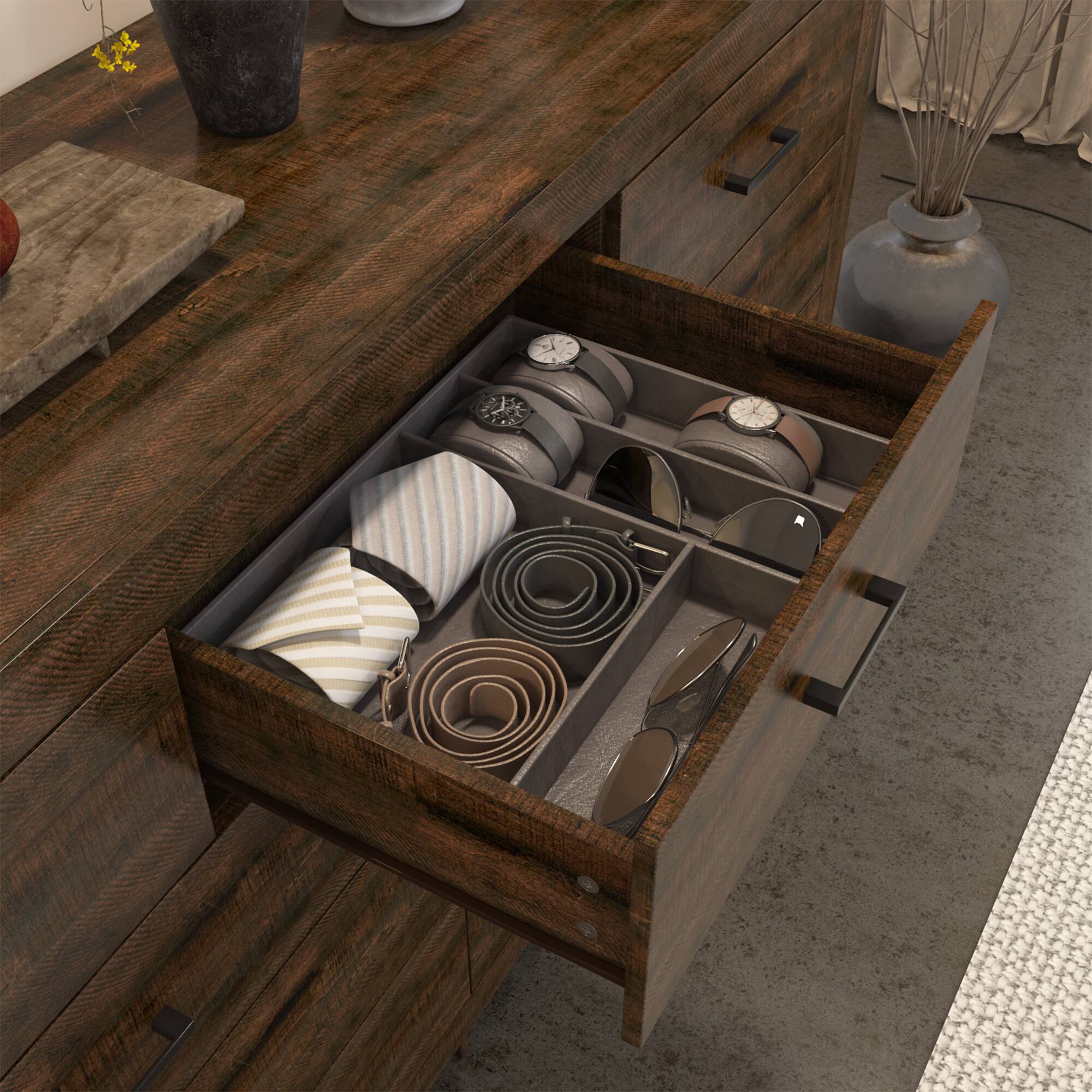 Alt View 10. Famapy - Famapy Horizontal Dresser - Minimalist Modern 9-Drawers Cabinet for Home Storage - Brown.