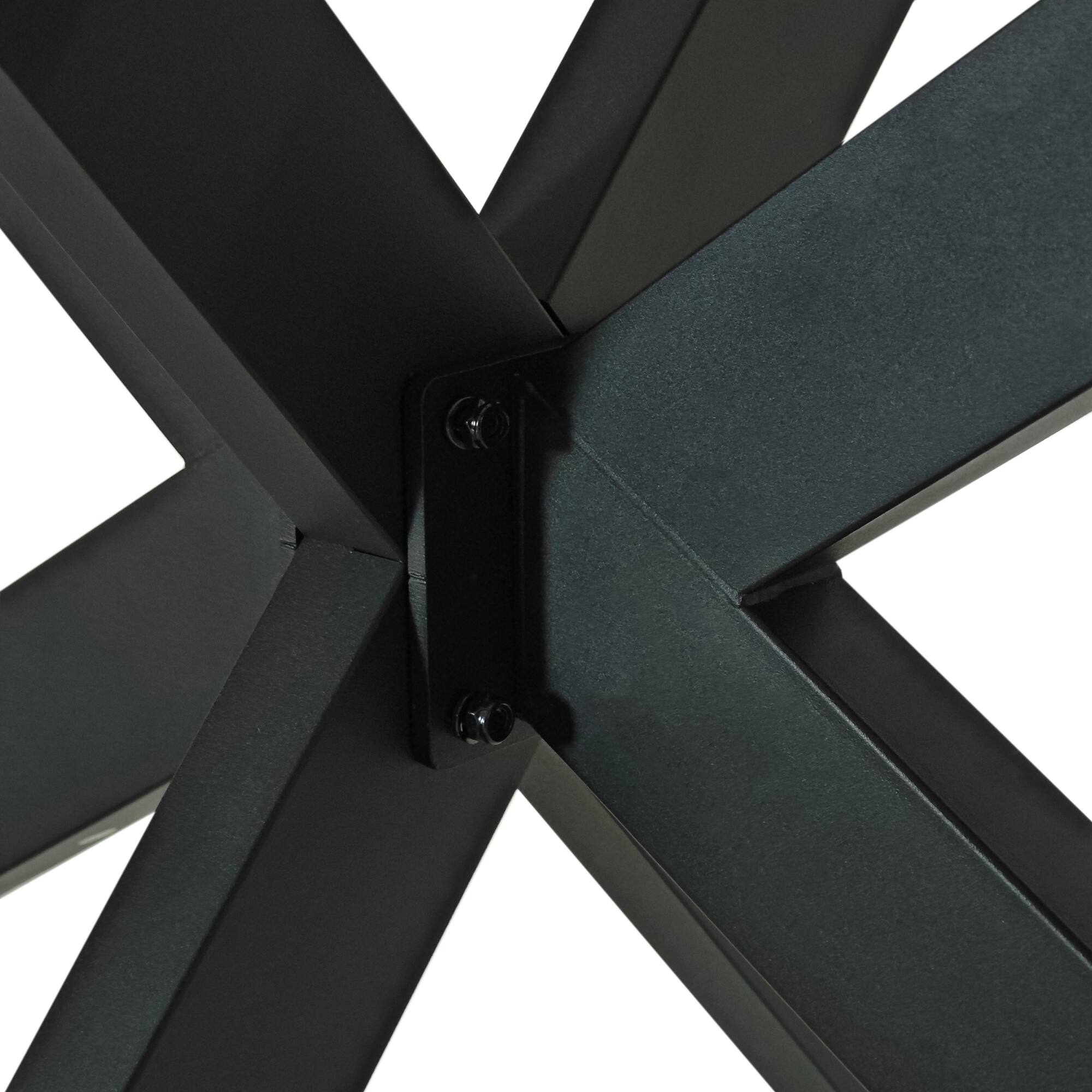 Alt View 4. Tiramisubest - Retro Rectangular Stretch Dining Table with Storage Box,Antique Wood Top And Black Relief Plate,Iron Foot Base - Black Brown.