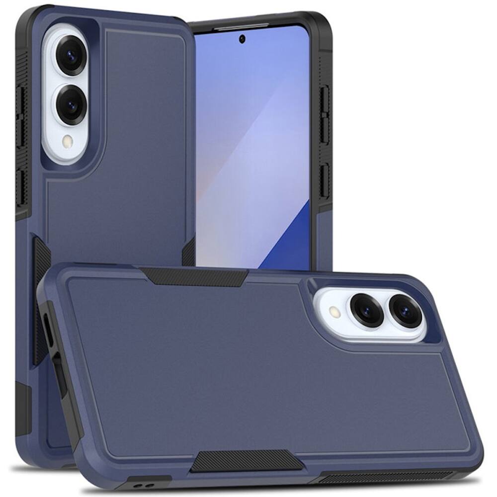 Front. Equipd - Phone Case for Galaxy S25 Edge (6.7 Inch), Heavy Duty Rugged Shockproof Full Body Protection Cover - Blue.