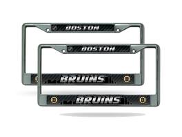 Rico Industries - Boston Bruins NHL (Set of 2) Chrome Metal License Plate Frames - Multi