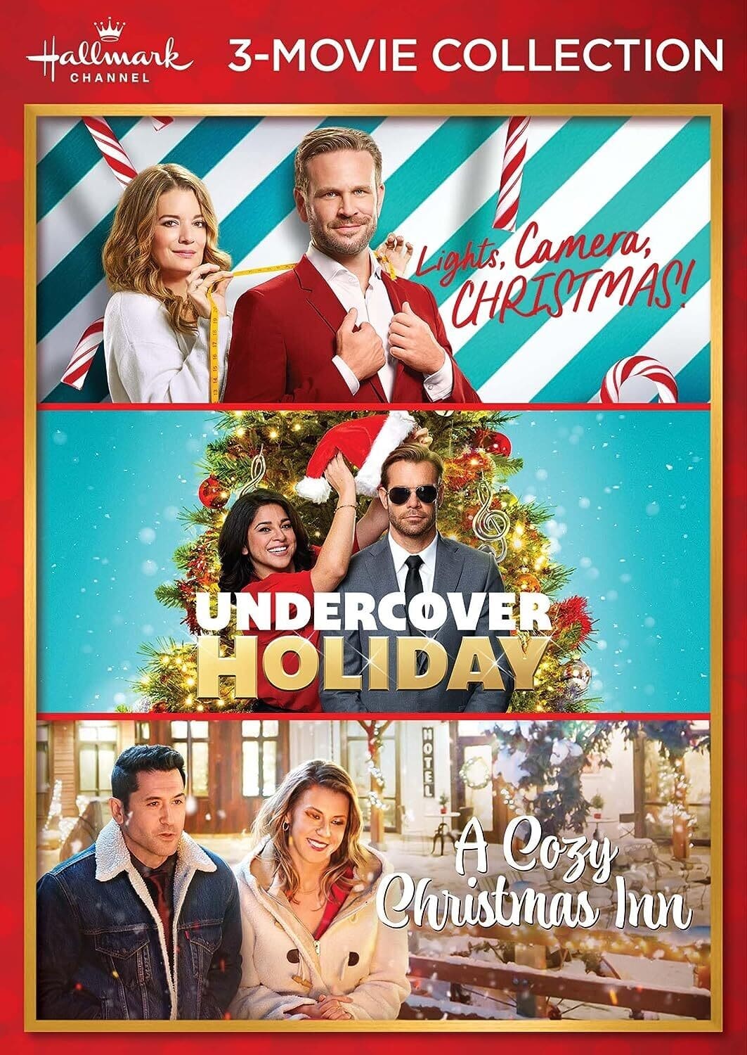 Hallmark Channel 3-Movie Collection (Lights, Camera, Christmas! / Undercover Holiday / A Cozy Christmas Inn)  - DVD