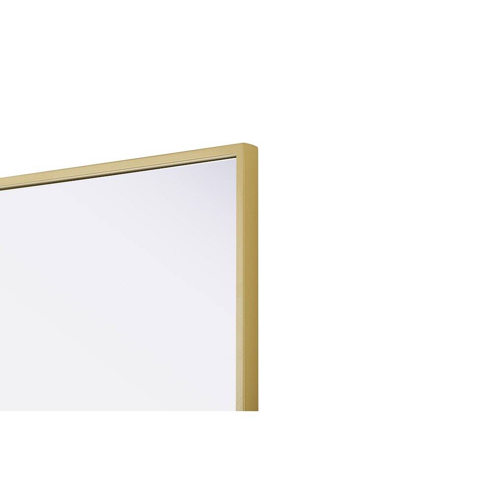 Alt View 8. Elegant Kitchen and Bath - Amoura 24X30 Pivot Mirror In Brass - Brass.
