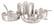 Angle. Viking - Professional 5 Ply, 7 Piece Cookware Set- Satin - Stainless Steel.