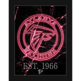 Fan Creations - Atlanta Falcons 12'' x 16'' Framed Circle Logo Print - Black