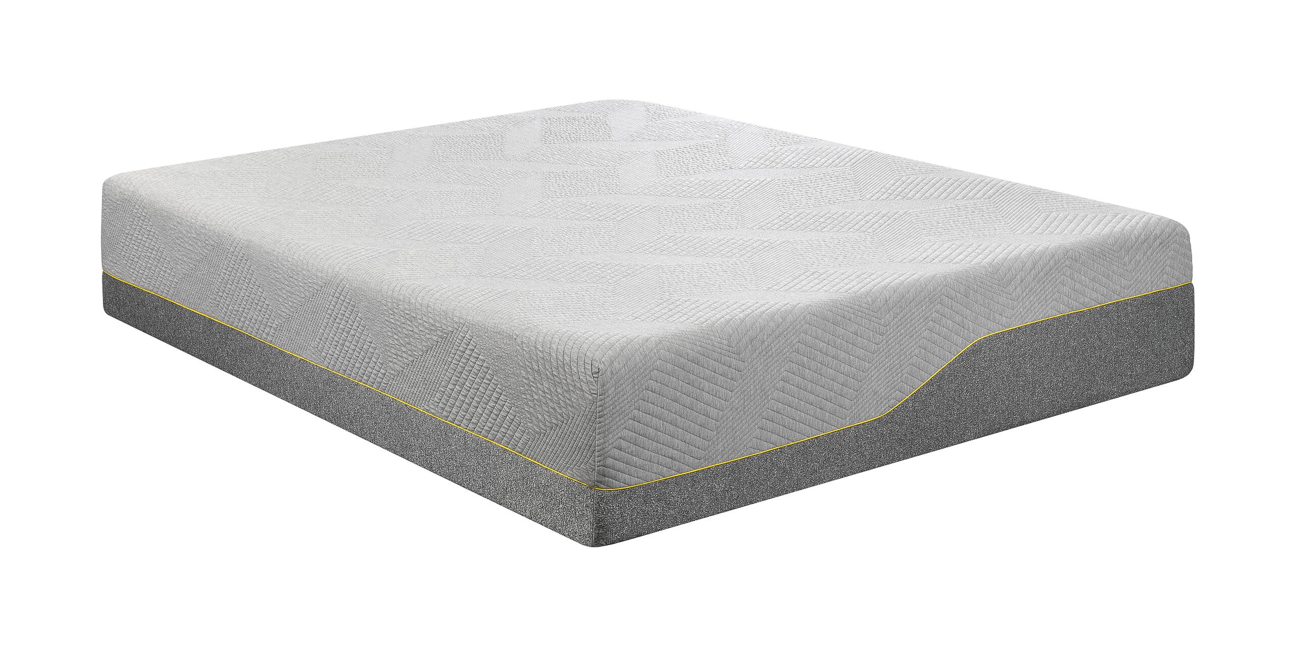 Left. Bestier - 14 Inch Full Size Gel Memory Foam Mattress, Breathable Design, High-Density Pressure Relief Support - Grey.