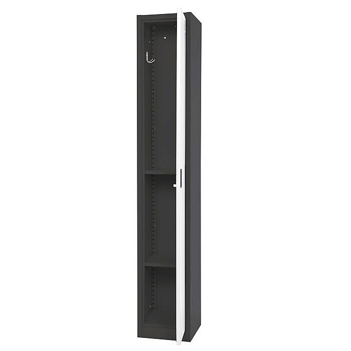 Alt View 2. AdirOffice - Storage Locker 629-Series 72" H 1-Tier Steel Digital Lock 2-Shelf Locker, 4/Pack - Black and White.
