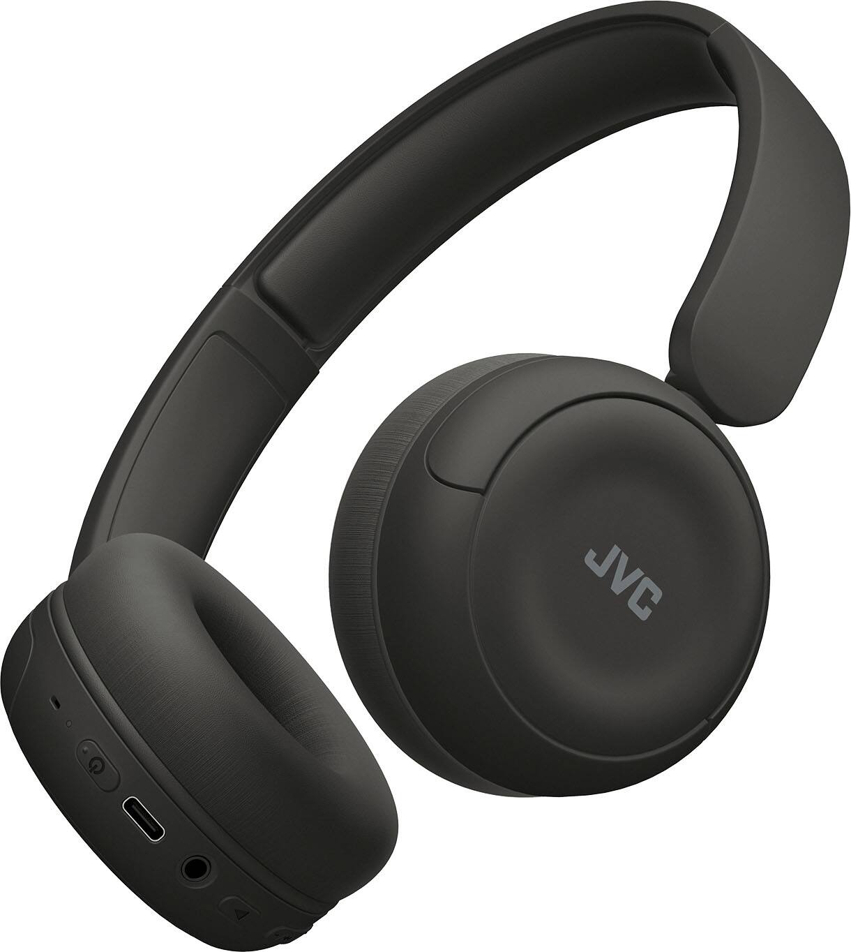 Angle. JVC - On-Ear Wireless Headphones with Bluetooth 5.3 HAS59WB - Black.