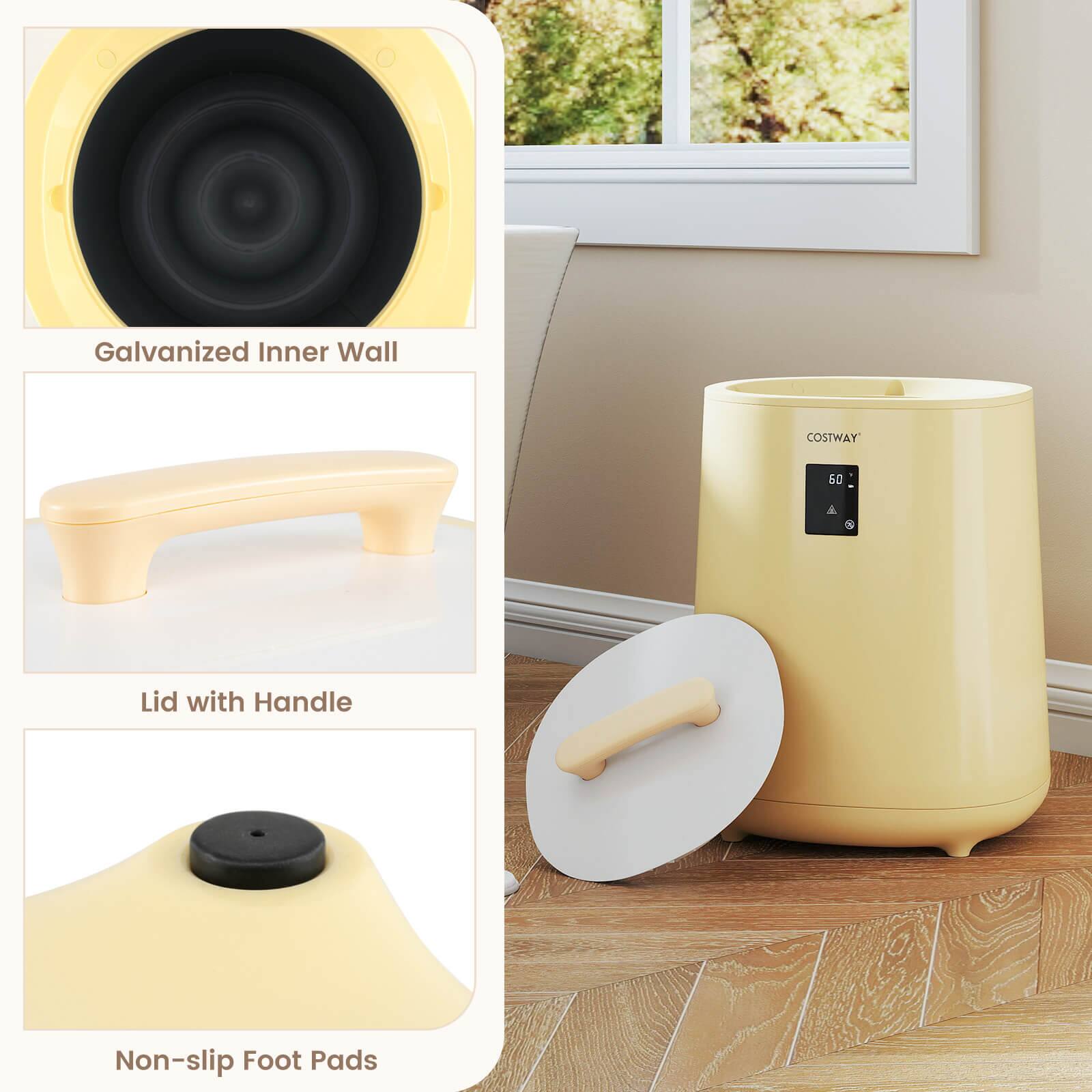 Galvanized Inner Wall  
Lid with Handle  
Non-slip Foot Pads