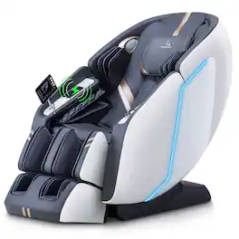 MassaMax - MT398 4D Massage Chair Full Body Stretch,Zero Gravity with Heat Therapy,Extended Footrest,Foot Rollers - White
