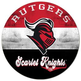 Jardine - Rutgers Scarlet Knights 20'' x 20'' Retro Logo Circle Sign - Red