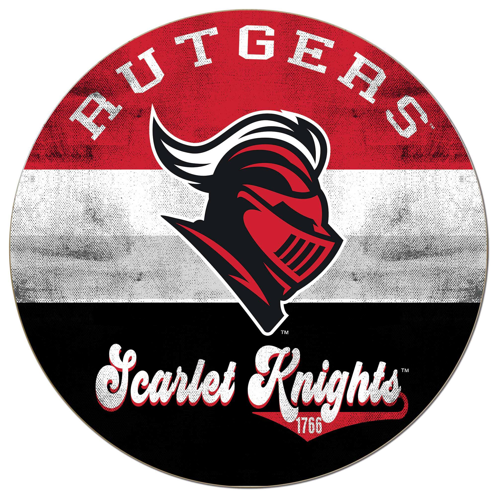 Rutgers Scarlet Knights 20'' x 20'' Retro Logo Circle Sign