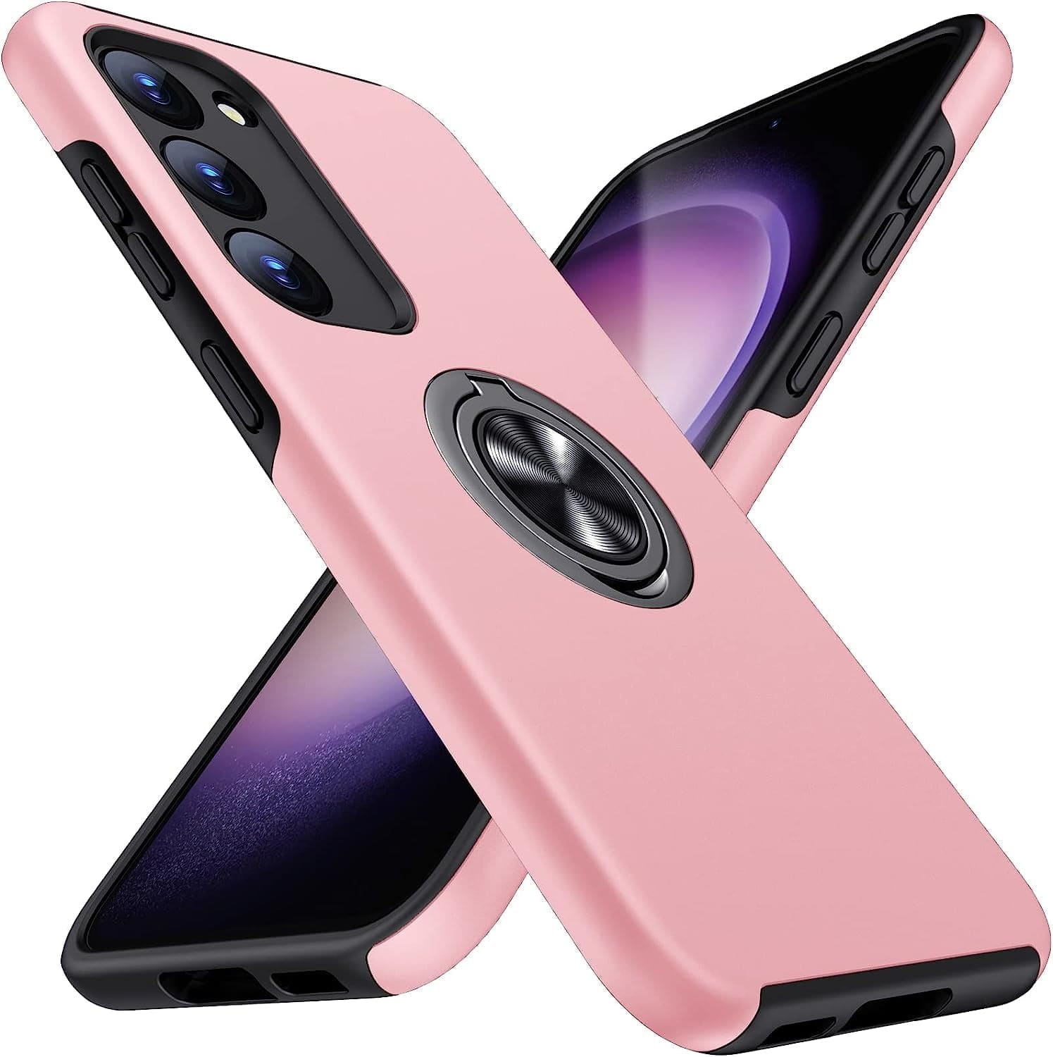 Entronix - Galaxy A05s Case with 360° Swivel Kickstand and Magnetic Grip - Pink