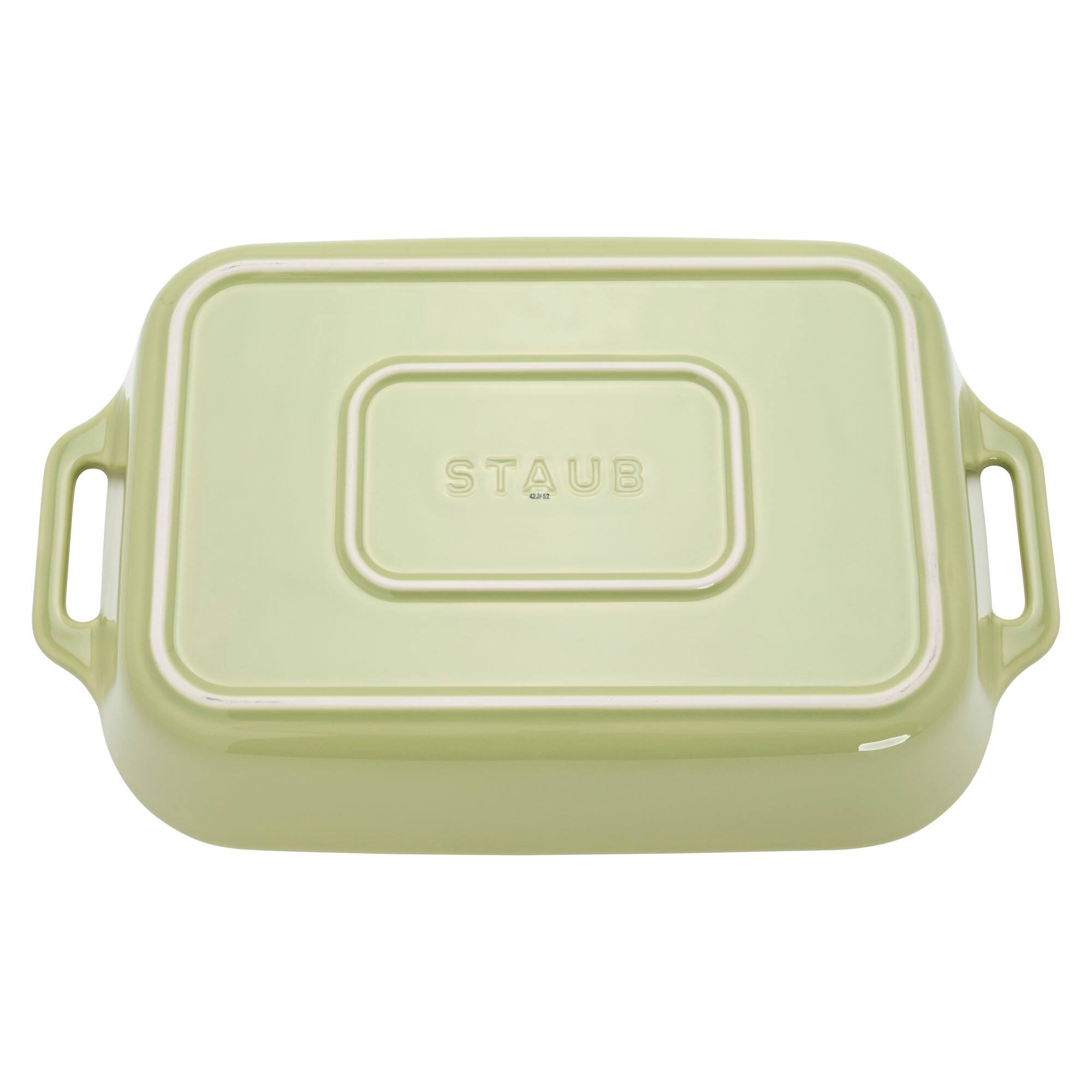 Alt View 3. Staub - Staub Ceramic 3-pc Rectangular Baking Dish Set - Macaron Pastel Green - Green.