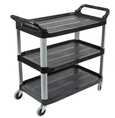 Front. RubberMaid - Rubbermaid Commercial X-tra Utility Cart; Black - Black.