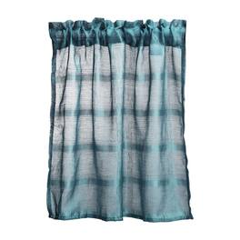 Unique Bargains - Window Valance Curtains, 29x24 Inch, Small Short Light Filtering Sheer for Bedroom Bathroom Living Room - Blue