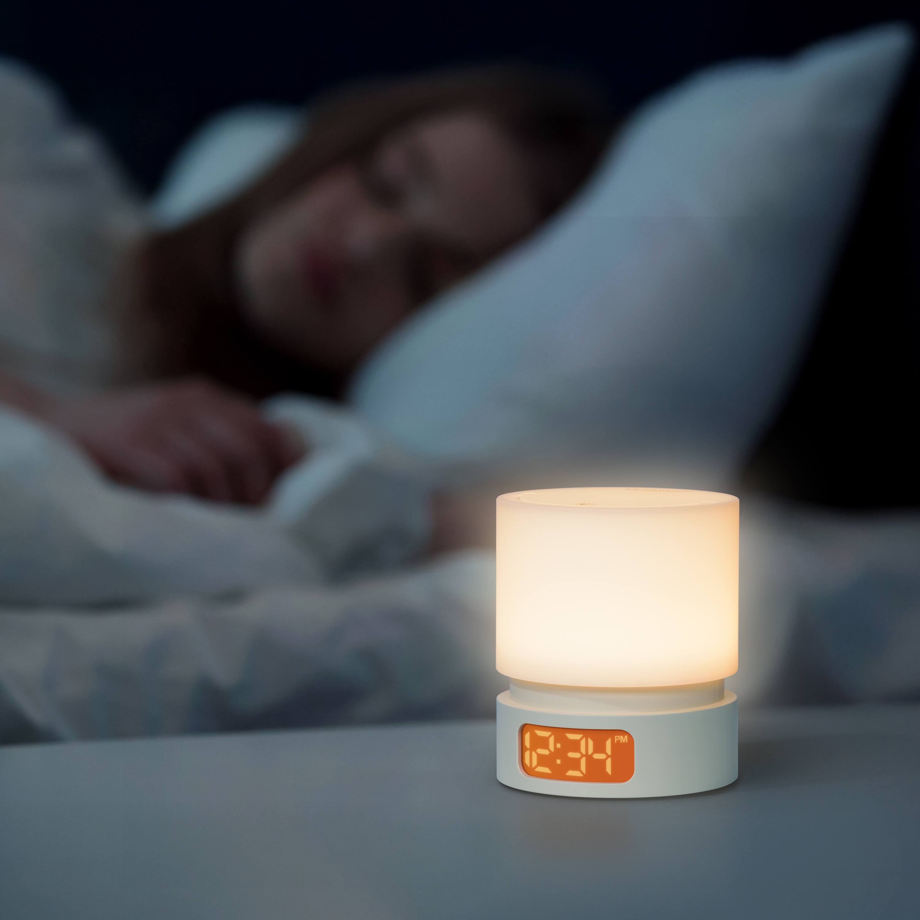 Alt View 1. La Crosse Technology - Nikko Light Assist Digital Alarm Clock - White.