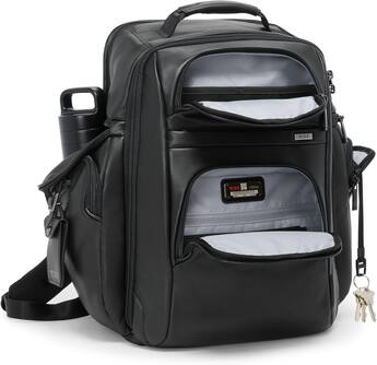 tumi alpha 3 brief pack backpack TUMI Leather this backpack ensures your essentials are secure TUMI Alpha Brief Pack Black