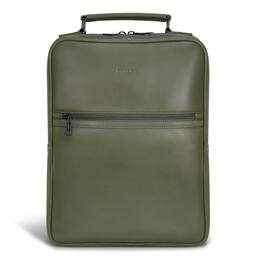 Champs - Onyx Collection - Leather Compact Laptop Backpack - Khaki